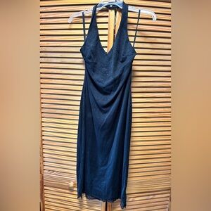 Jonathan Martin Dress, Black halter midi. Early 2000s. Worn once. Size M.